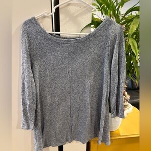 Heathered Blue Crew Neck Sweater